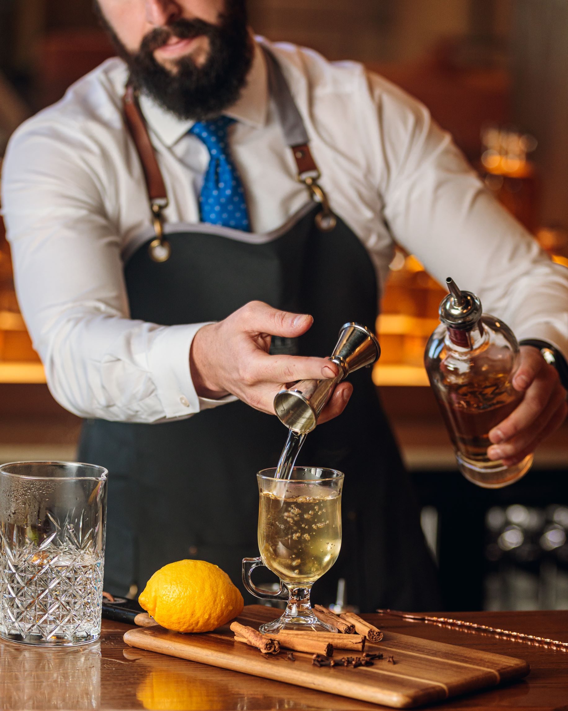 Pearse Lyons Hot Whiskey Cocktail Making